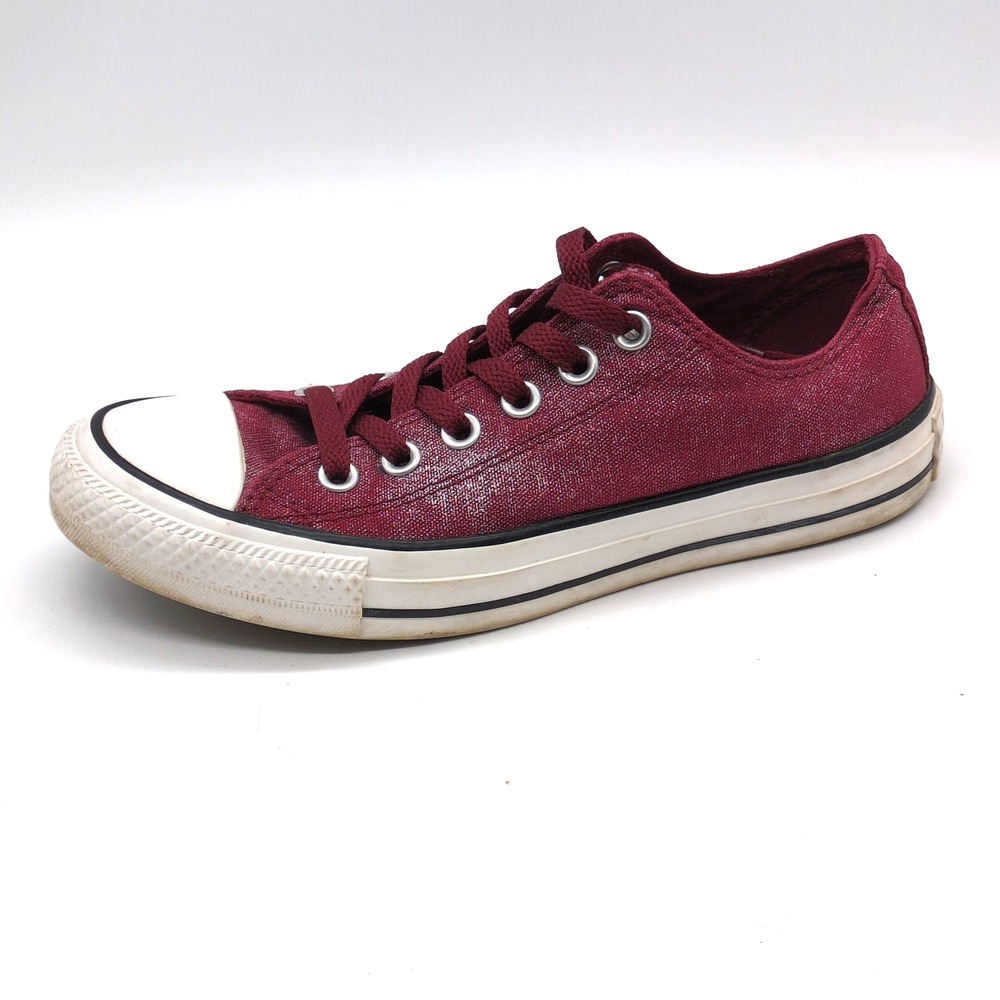 Converse Shoes Womens All Star Red 7 Canvas Sneakers Cap Toe Walking Comfort